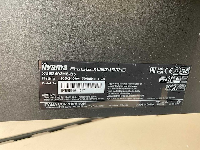 Iiyama xub2493hs monitor (4x) - afbeelding 5 van  5