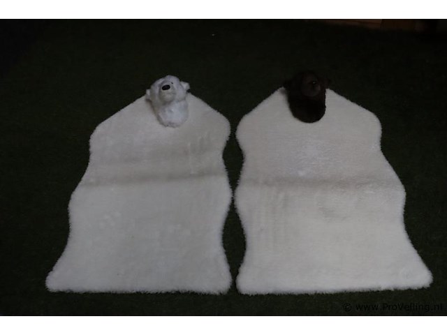 Ijsbeer vloerkleden - 85x55cm - set van 2 stuks - afbeelding 1 van  7