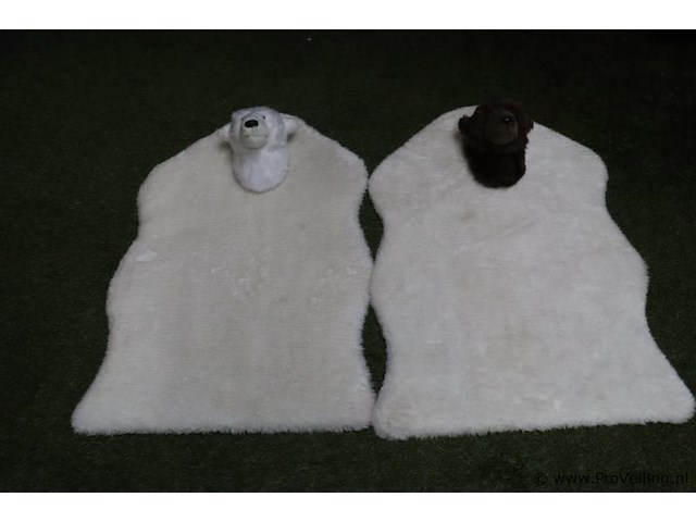 Ijsbeer vloerkleden - 85x55cm - set van 2 stuks - afbeelding 1 van  4