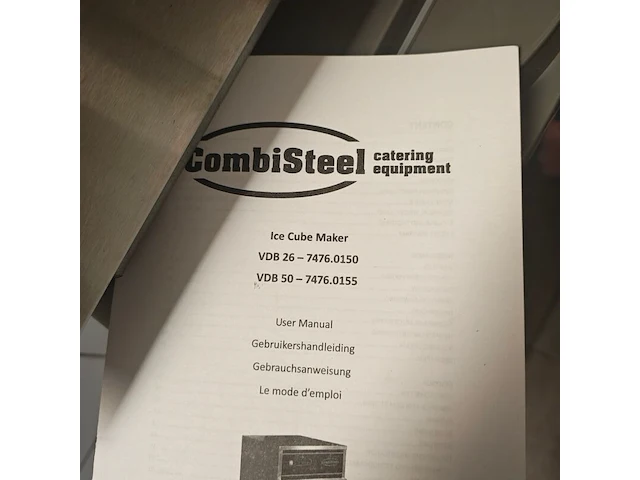 Ijsblokjes machine met onderstel, combisteel, vdb 26 - afbeelding 3 van  5