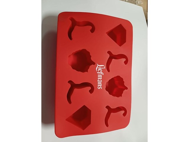 Ijsblokjes maker rood met reclame 20 stuks - afbeelding 3 van  5