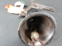 Ijzeren deurbel met haan in top - afbeelding 5 van  5