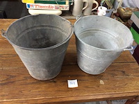 Ijzeren emmer 2stuks - afbeelding 1 van  2