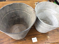 Ijzeren emmer 2stuks - afbeelding 2 van  2