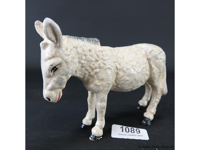 Ijzeren ezel als spaarpot - afbeelding 1 van  5