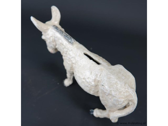 Ijzeren ezel als spaarpot - afbeelding 3 van  5