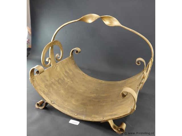 Ijzeren haardblokken mand - afbeelding 1 van  5