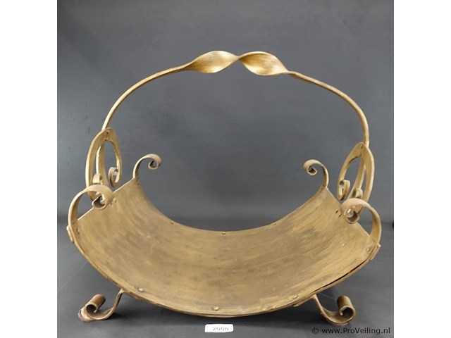 Ijzeren haardblokken mand - afbeelding 2 van  5