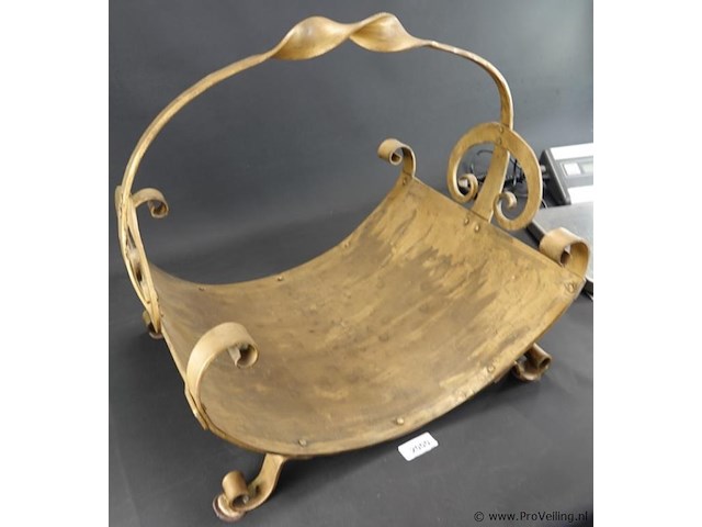 Ijzeren haardblokken mand - afbeelding 3 van  5