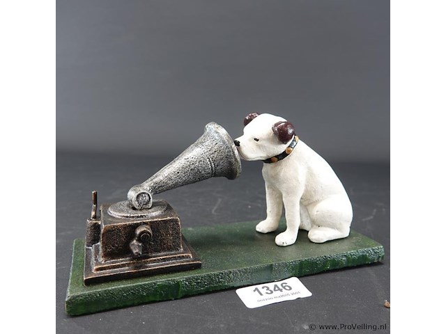Ijzeren his masters voice logo - afbeelding 1 van  5