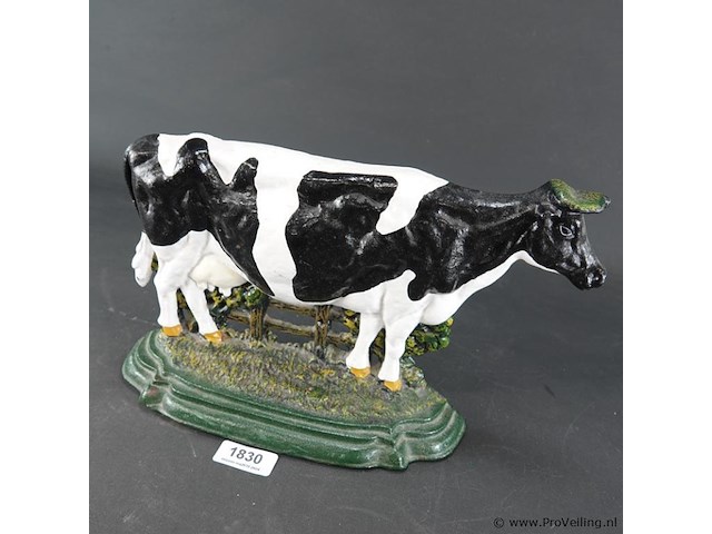 Ijzeren koe als deurstopper - afbeelding 2 van  5