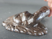 Ijzeren leeuwenkop als deurklopper - afbeelding 3 van  5