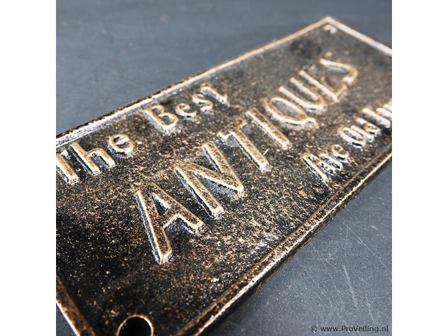 Ijzeren plaque the best antiques - afbeelding 4 van  5