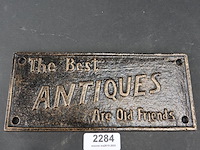 Ijzeren plaque the best antiques - afbeelding 1 van  5