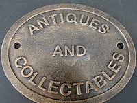 Ijzeren schild antiques and collectives - afbeelding 1 van  5