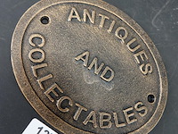 Ijzeren schild antiques and collectives - afbeelding 2 van  5