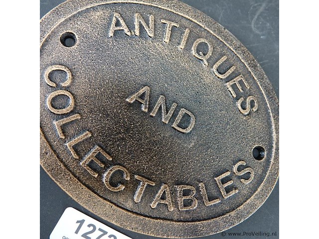 Ijzeren schild antiques and collectives - afbeelding 3 van  5