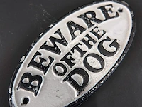 Ijzeren schild beware of the dog - afbeelding 2 van  5