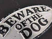 Ijzeren schild beware of the dog - afbeelding 4 van  5