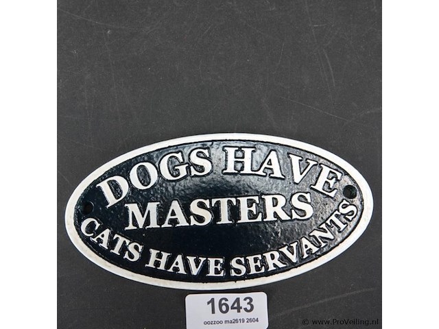 Ijzeren schild dog have - afbeelding 1 van  5