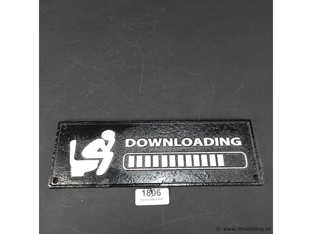 Ijzeren schild downloading - afbeelding 1 van  5