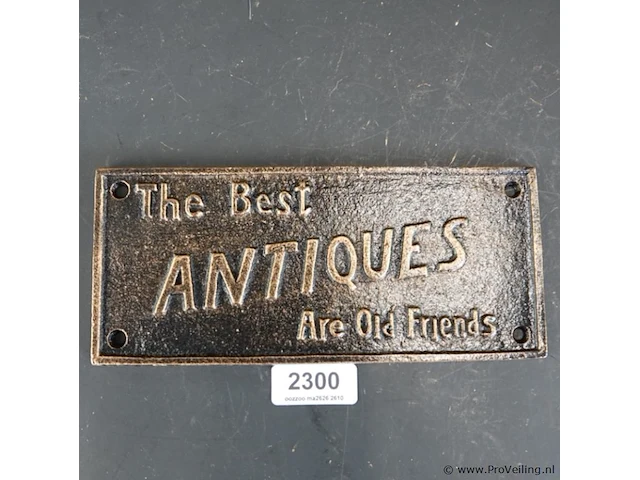 Ijzeren schild the best antiques - afbeelding 1 van  5