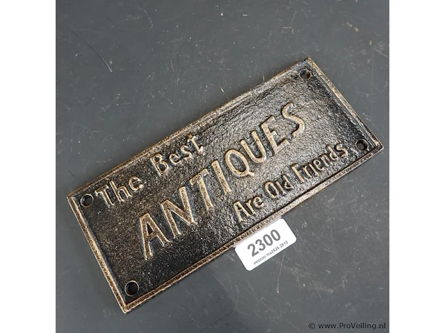 Ijzeren schild the best antiques - afbeelding 2 van  5