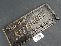 Ijzeren schild the best antiques - afbeelding 2 van  5