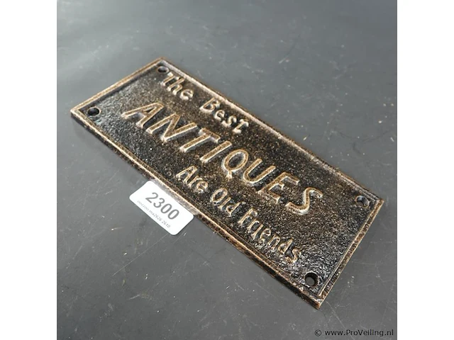 Ijzeren schild the best antiques - afbeelding 3 van  5