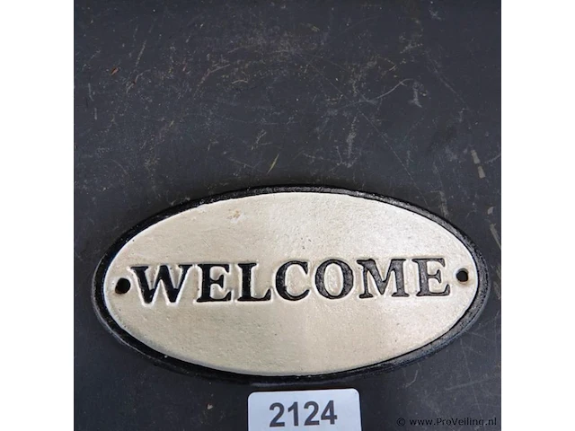Ijzeren schild welcome - afbeelding 1 van  5
