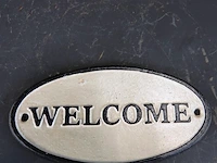 Ijzeren schild welcome