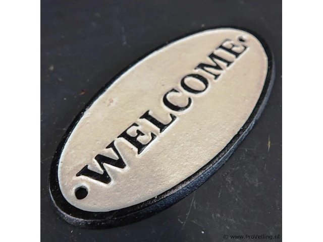Ijzeren schild welcome - afbeelding 2 van  5