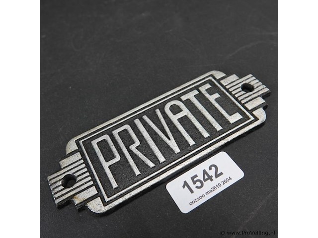 Ijzeren schild - afbeelding 1 van  5