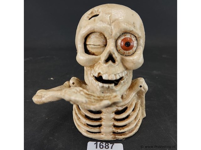 Ijzeren skelet als muntenhapper - afbeelding 1 van  5