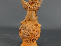 Ijzeren 'sorella' engel beeldje met roestpatina - afbeelding 3 van  5