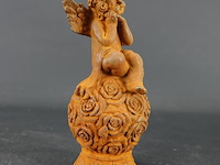 Ijzeren 'sorella' engel beeldje met roestpatina - afbeelding 4 van  5