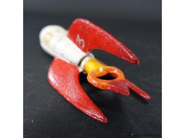 Ijzeren toscano retro rocket ship flessenopener - afbeelding 5 van  5