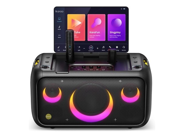 Ikarao karaoke set break x1 2 draadloze microfoons - afbeelding 1 van  2