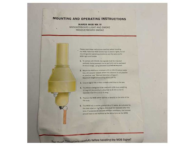 Ikaros mob light and smoke signal mkiv solas med uscg - 190027 - afbeelding 17 van  18