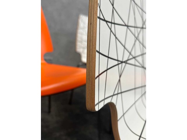 Ikea - vilmar - 6x nestelbare kantinestoel - 2 kleuren - afbeelding 5 van  9