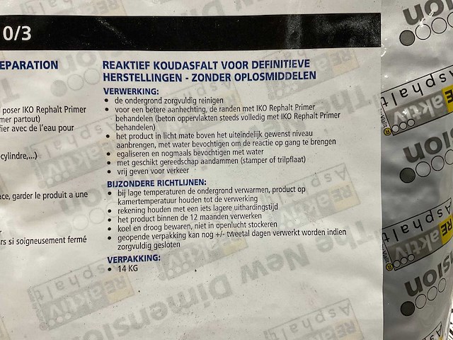 Ikoroad - rephalt 0/3 - partij koud asfalt - afbeelding 7 van  8