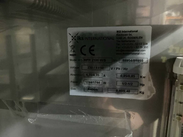 Iks international mpr 2100w/s laboratorium koelkast - afbeelding 11 van  14