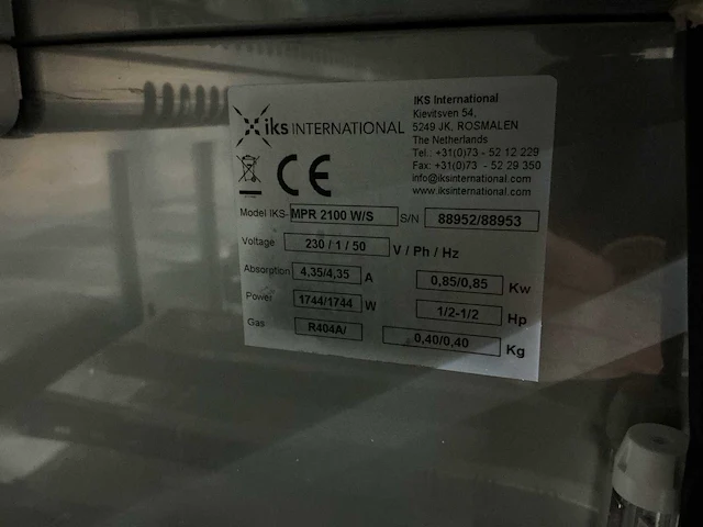 Iks international mpr 2100w/s laboratorium koelkast - afbeelding 4 van  14