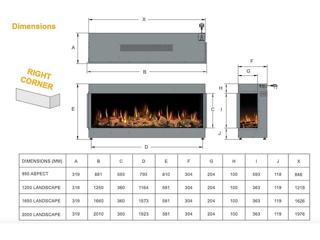 Ilectro - 165 - landscape - elektrische kachel - afbeelding 8 van  10