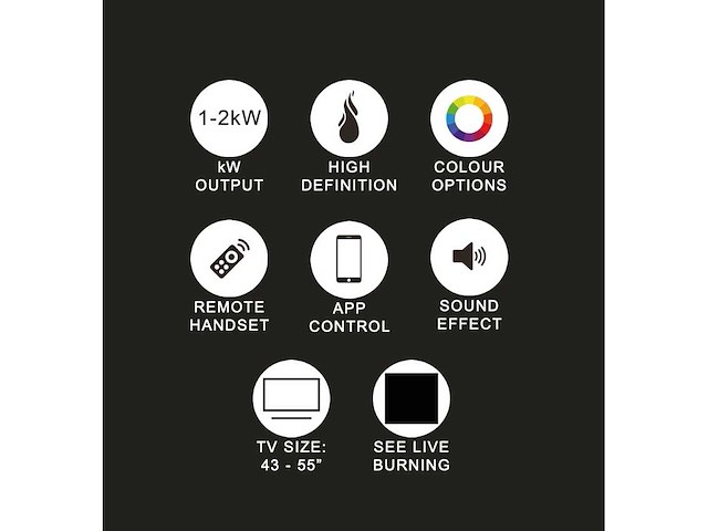 Ilectro - landscape - 125 - elektrische kachel - afbeelding 2 van  11