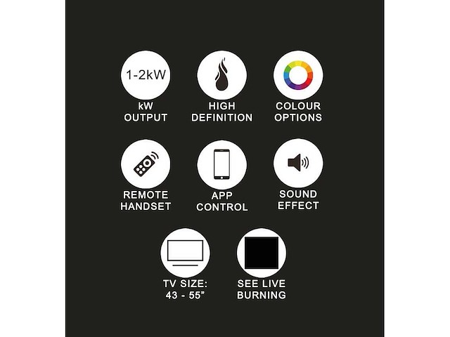 Ilectro - landscape - 125 - elektrische kachel - afbeelding 3 van  10