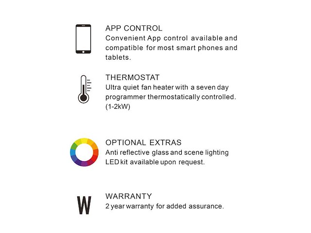 Ilectro - landscape - 125 - elektrische kachel - afbeelding 10 van  10