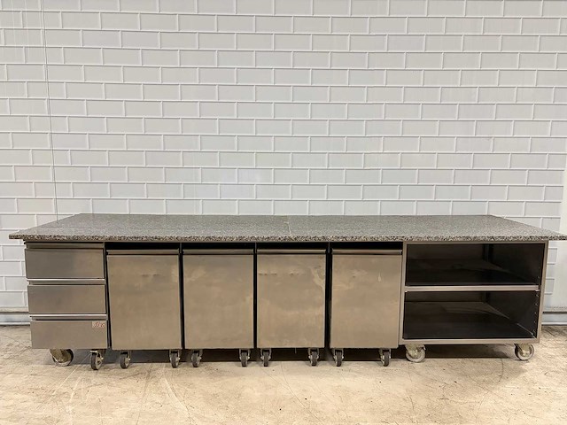 Ilsa mobiele - rvs/marmer - grondstoffenwerkbank - afbeelding 1 van  11