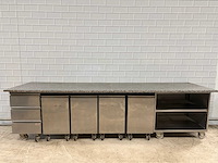 Ilsa mobiele - rvs/marmer - grondstoffenwerkbank