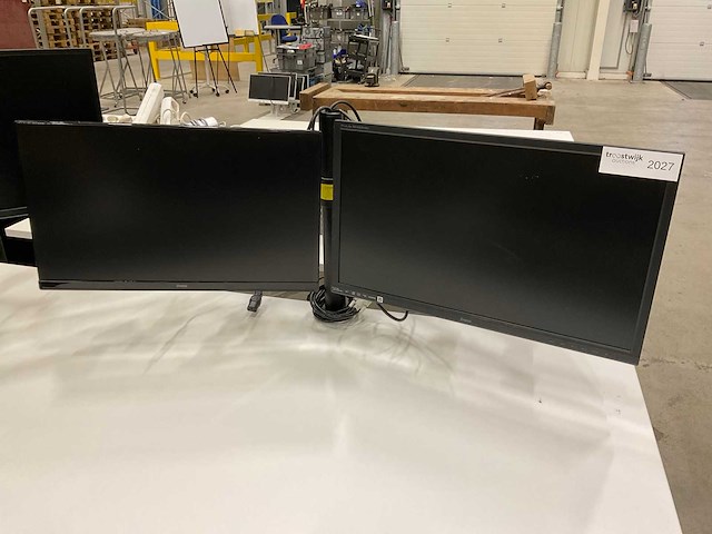 Ilyama b2483hsu, xu2390hs monitoren op 1 arm (2x) - afbeelding 1 van  6